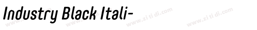Industry Black Itali字体转换